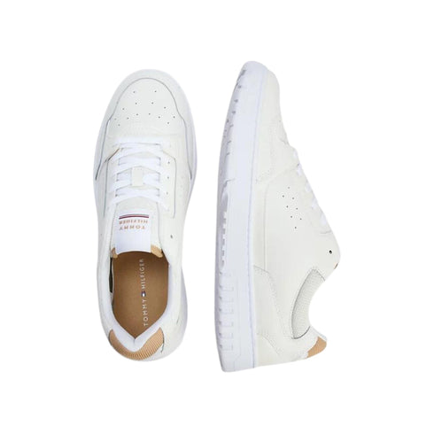 Sneakers Uomo in pelle TH Basket Core Ecru Tommy Hilfiger- Francavilla Moda